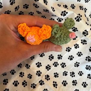 Handmade crochet mice cat toys stuffed with catnip (3 pack)