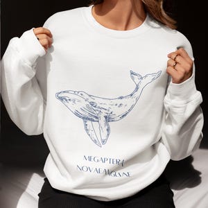 Humpback Whale Sweatshirt, Marine Animal Sweater, Ocean Wildlife Pullover, Whale Lover Gift, Nature-Inspired Clothing