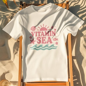 Vitamin Sea T-Shirt, Ocean Lover Shirt, Beach Tee, Summer Top, Nautical Gift, Relaxing Vacation Shirt