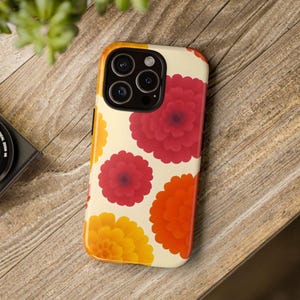 Marigold Phone Case, October Birth Flower, October Birthday, Gift For Her, Birth Flower Print, Marigold Flower