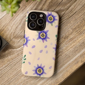 Passionsblume Handyhülle, Apple iPhone Hülle, iPhone 15 Pro Hülle, iPhone 16 Pro Hülle, Passiflora Incarnata, Floral Cover