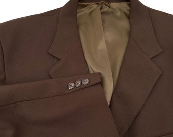 Levi's Action Suit Blazer Mens 46-48R Brown Vintage Sport Coat Retro Vintage