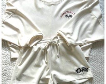 Sunday Racing Club Sweatshirt short set. 3 sizes/2 colors