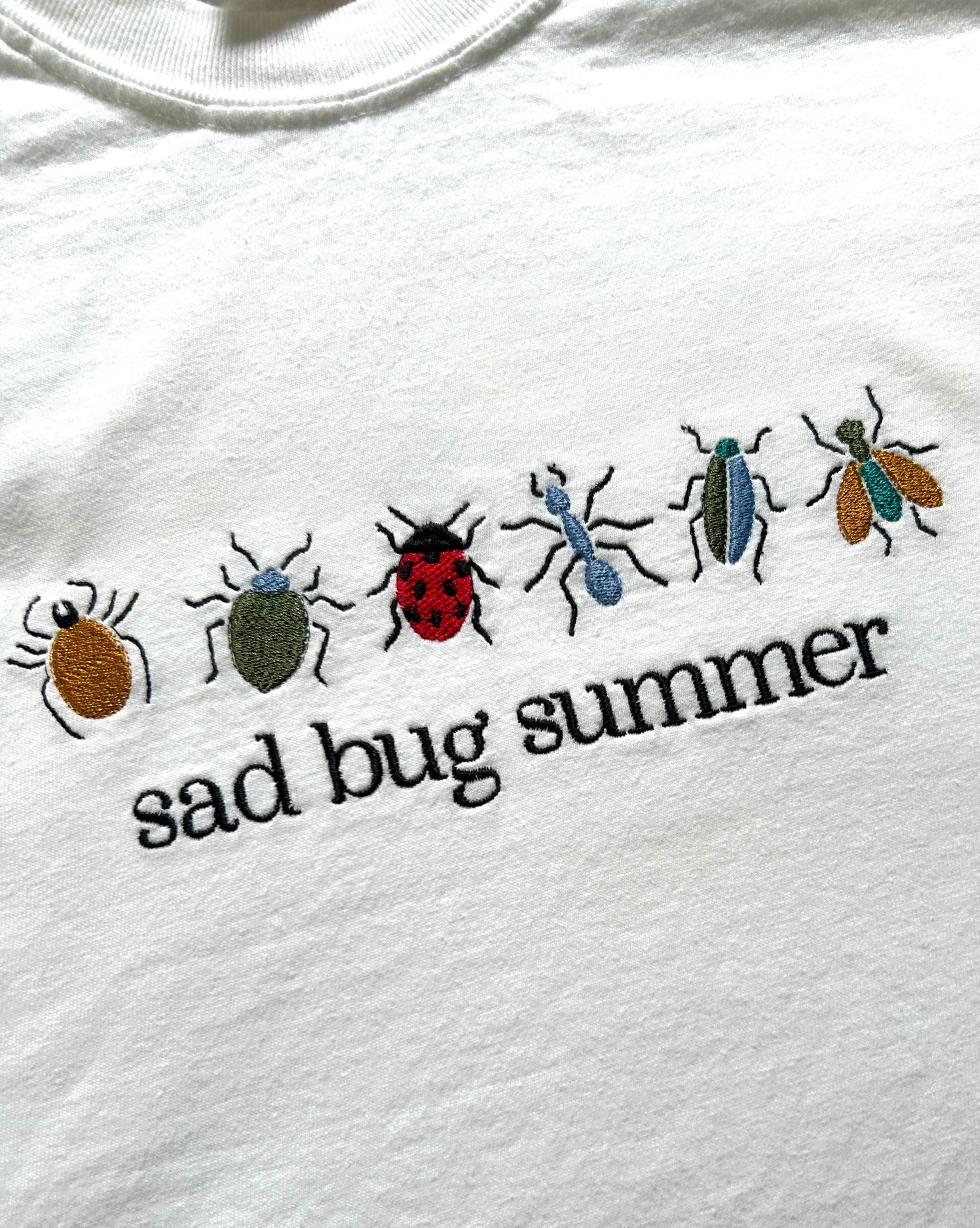 Sad Bug Summer Embroidered T-shirt 3 Colors - Etsy