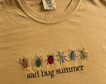 Sad Bug Summer Embroidered T-shirt Noah Kahan inspired