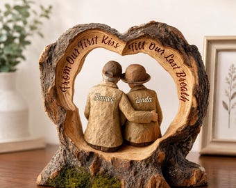 From Our First Kiss Till Our Last Breath Personalized Couple Acrylic Plaque, Romantic Anniversary Gift, Valentine Home Decor