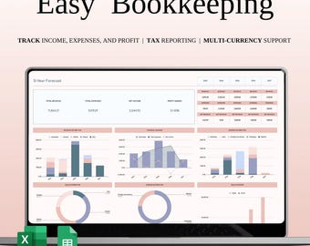 Bookkeeping Template Small Business Spreadsheet Income Expense Tracker Accounting Spreadsheet Google Sheets Excel