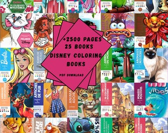 Disney Coloring Book Bundle, 2500+ Pages (Printable PDF)