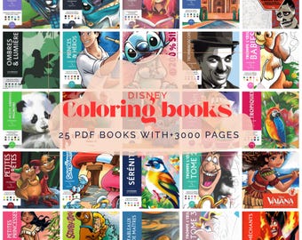 Disney Mystery Coloring Book Bundle, 3000+ Pages (Digital Download)