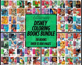 Disney Coloring Books Bundle, 13000+ Printable Pages (PDF Format)