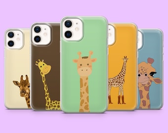 Giraffe Art Phone Case Safari Animal Lover Cover for iPhone 17 Pro, 16, 15, 14, 13 Samsung S25, S24, S23, S22, A16, A56, A55, Pixel 9, 9Pro