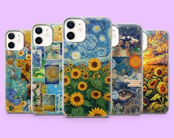 Vincent Van Gogh Phone Case Paintings Art Cover for iPhone 17 Pro, 16, 15, 14, 13 Samsung S25, S24, S23, S22, A16, A56, A55, Pixel 9, 9Pro