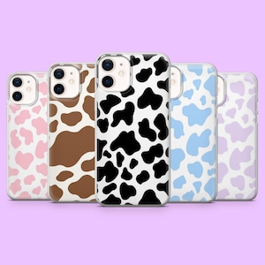 Cow Print Phone Case Animal Pattern Cover for iPhone 16Pro, 15, 14, 13, 12, Samsung S25, S24, S23, S22, A16, A56, A55, Pixel 9, 9Pro