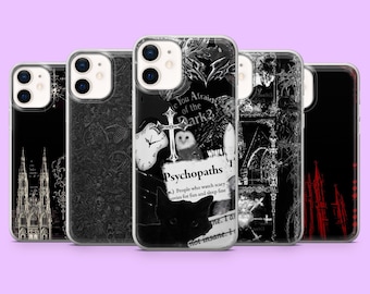 Gothic Phone Case Scary Dark Victorian Goth Cover for iPhone 17 Pro, 16, 15, 14, 13 Samsung S25, S24, S23, S22, A16, A56, A55, Pixel 9, 9Pro