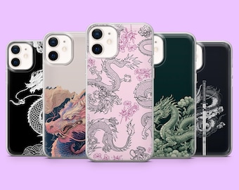 Dragon Art Phone Case Fantasy Mythical Beast Cover for iPhone 17 Pro, 16, 15, 14, Samsung S25, S24, S23, S22, A16, A56, A55, Pixel 9, 9Pro