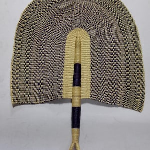 Handwoven Bolga Fan: African Straw Wall Decor, Boho Home Accent