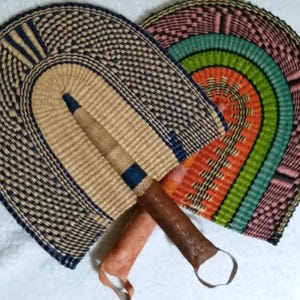 Handwoven Bolga Fan: African Wall Decor, Boho Home Accent