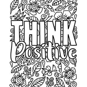 Motivational Coloring pages, Printable coloring pages, Canva Template, Coloring Pages, 15 Page coloring