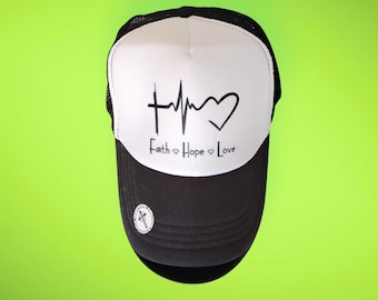 Faith Hope Love Christian Baseball Trucker Cap
