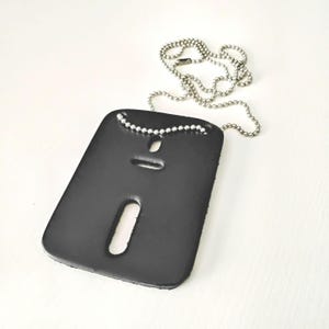Leather Badge Holder and Chain