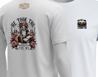 Men's Athletic T-Shirt: Praise God, He Took Nails For Me Graphic Tee