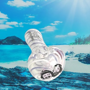 Cheech & Chong Purple Glass Tobacco Pipe