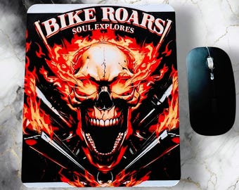 Bike Roars Ride Hard Live Free Mouse Pad
