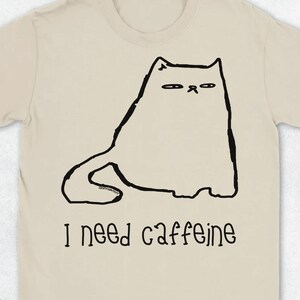 Sarcastic Cat Coffee T-Shirt: Humorous Gift for Medical Professionals and Caffeine Lovers