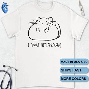 Humorous Anxiety Cat Tee: Mental Health Comfort Shirt, Funny Introvert Gift, Unisex Sarcastic Design