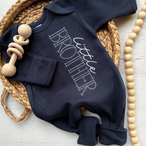 Little Brother Coming Home Outfit Baby Brother Hospital Etsy