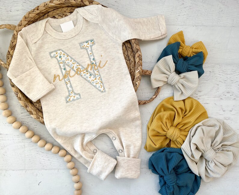 Personalized Baby Girl Romper and Hat Set Vintage Floral Etsy