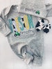 Personalized tractor romper and hat set, custom farm coming home outfit, baby shower gift, green tractor sleeper with footies, farm baby 