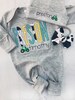 Personalized tractor romper and hat set, custom farm coming home outfit, baby shower gift, green tractor sleeper with footies, farm baby 