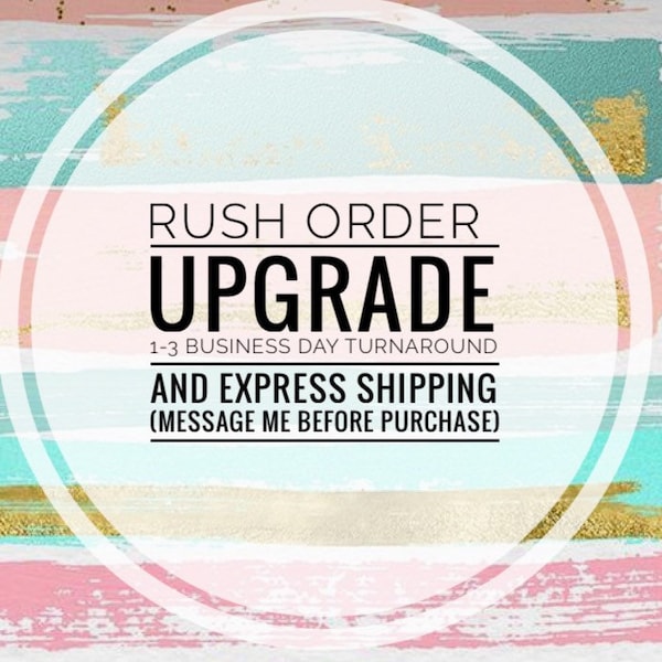 Rush listing Fedex express upgrade - please message before purchase
