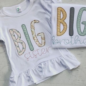 Big sister shirt, Big brother shirt, sibling shirts, hospital outfits