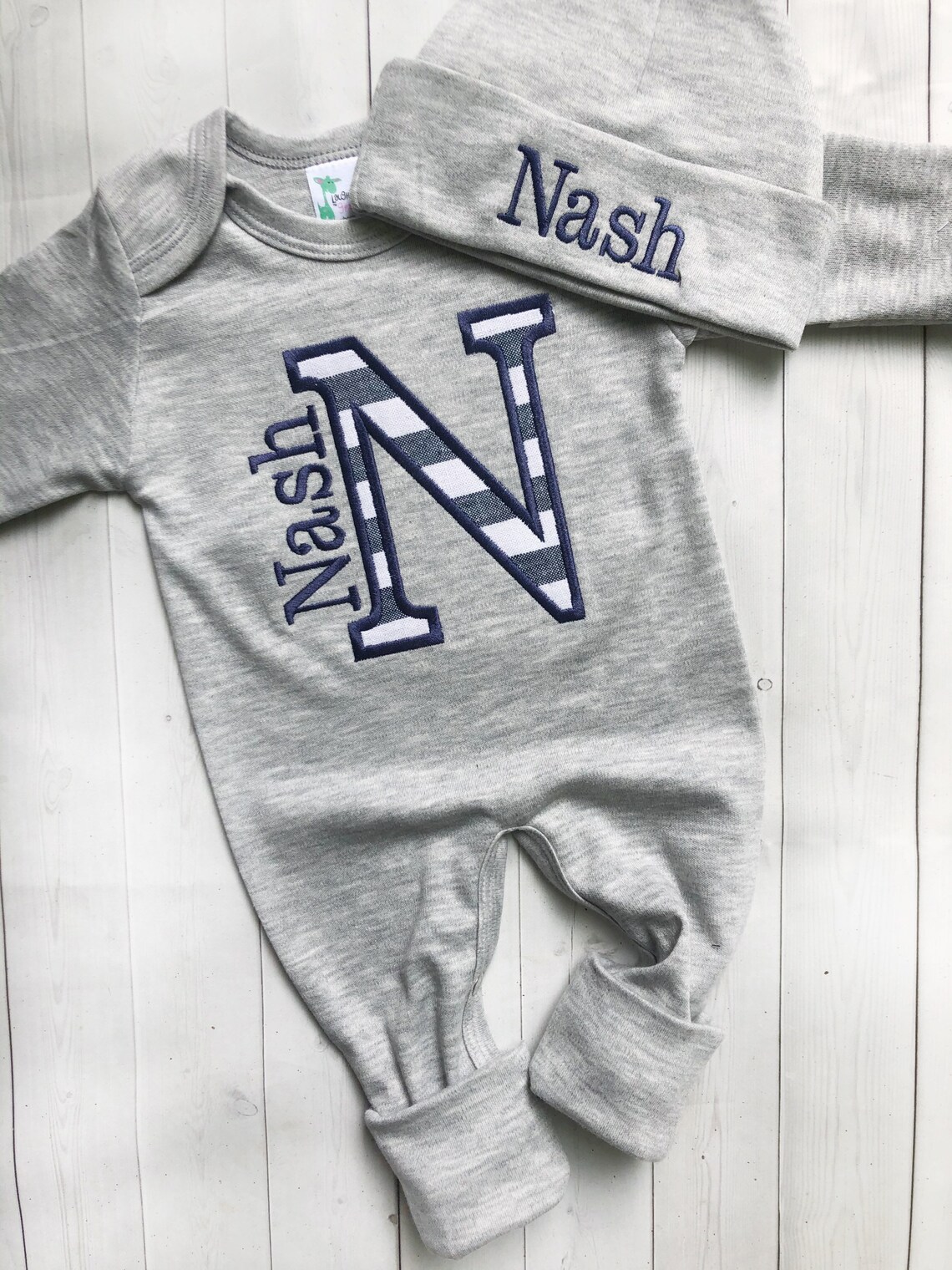 Personalized Baby Romper and Hat Set Custom Infant Boy Coming Etsy