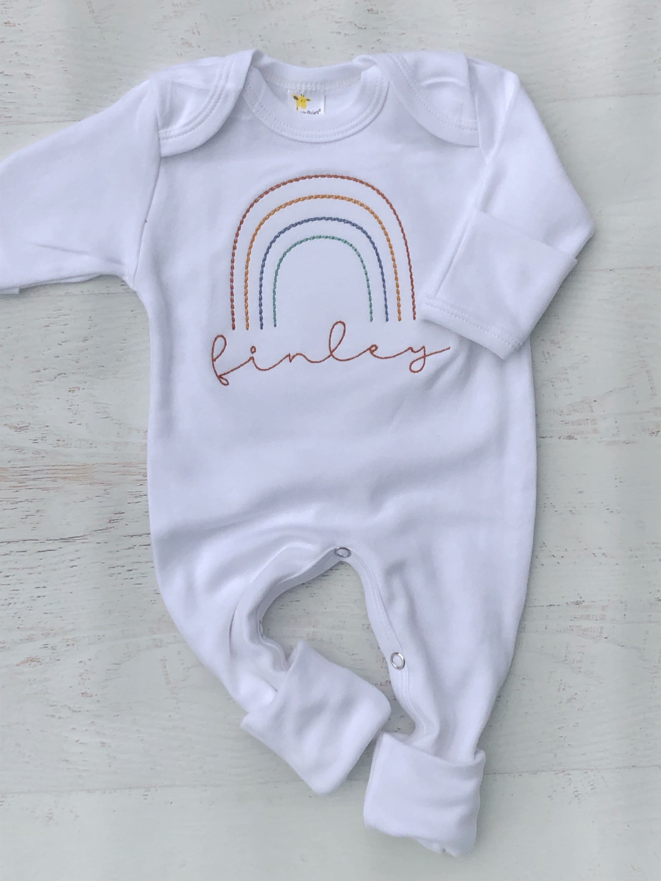 Personalized Rainbow Newborn Outfit Rainbow Baby Gender Etsy UK