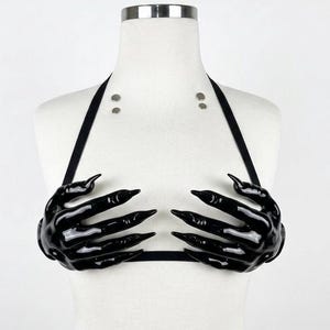 Soutien-gorge cosmique à bonnets ouverts, bustier chromé, accessoire imprimé en 3D, déguisement de Noël, tenue rave pour femme, déguisement, sous-vêtements sexy pour couple image 4