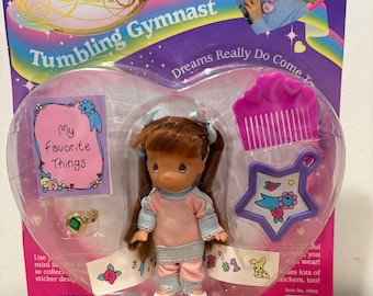 1996 Precious Moments 4'' Tumbling Gymnast Doll Toy Rose Art New