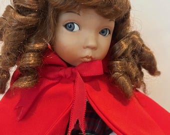 Vintage Little Red Riding Hood by Artist Dianne Effner w/stand 14.5 inches