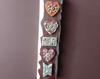 Pannello decorativo in legno realizzato a mano