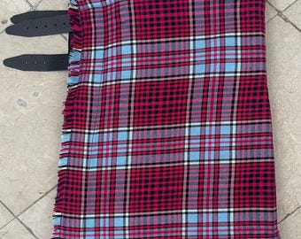 Handmade Royal Canadian Air Force Tartan Kilt - Acrylic Wool, Adjustable