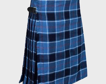 Kilt scozzese della Marina Militare degli Stati Uniti fatto a mano: lana acrilica, cinturini in pelle