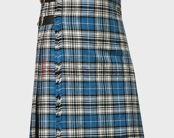 Handmade Napier Ancient Tartan 8 Yard Kilt: Acrylic Wool, Leather Straps