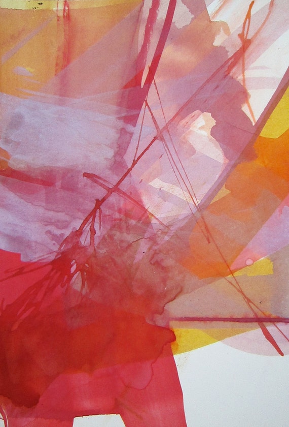 Items similar to Original Ink and Gouache Painting on Etsy