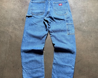 Vintage 90's Dickies Denim Carpenter Jeans Size 34x32
