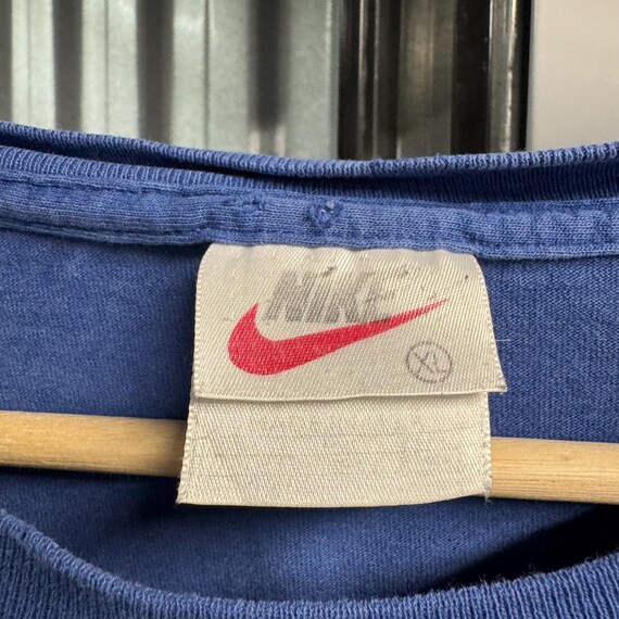 Vintage 90’s Nike Blue Cotton Casual Athletic T-S… - image 3