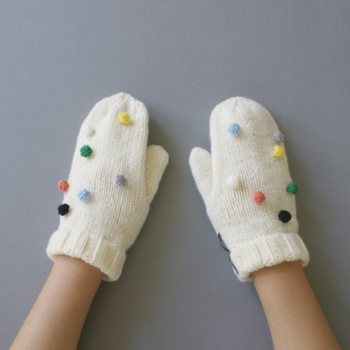 Confetti Handknit Mittens