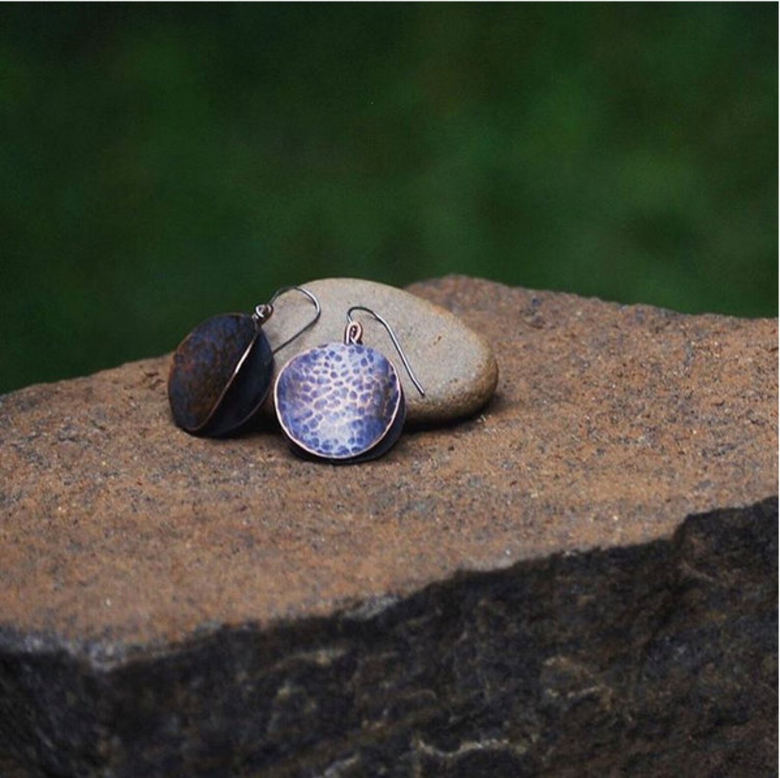 Copper Moon Earrings Etsy