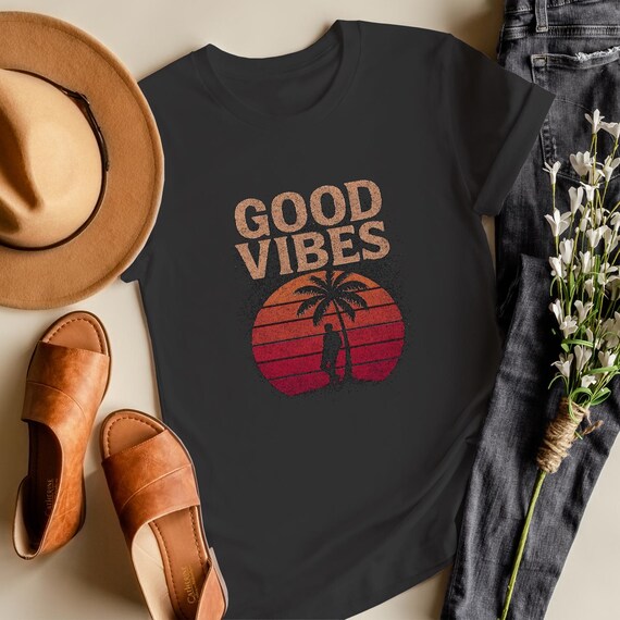 Retro Vintage 'Good Vibes' Unisex T-Shirt, 2025 Edition, Unique American Lifestyle, Comfortable Casual Tee